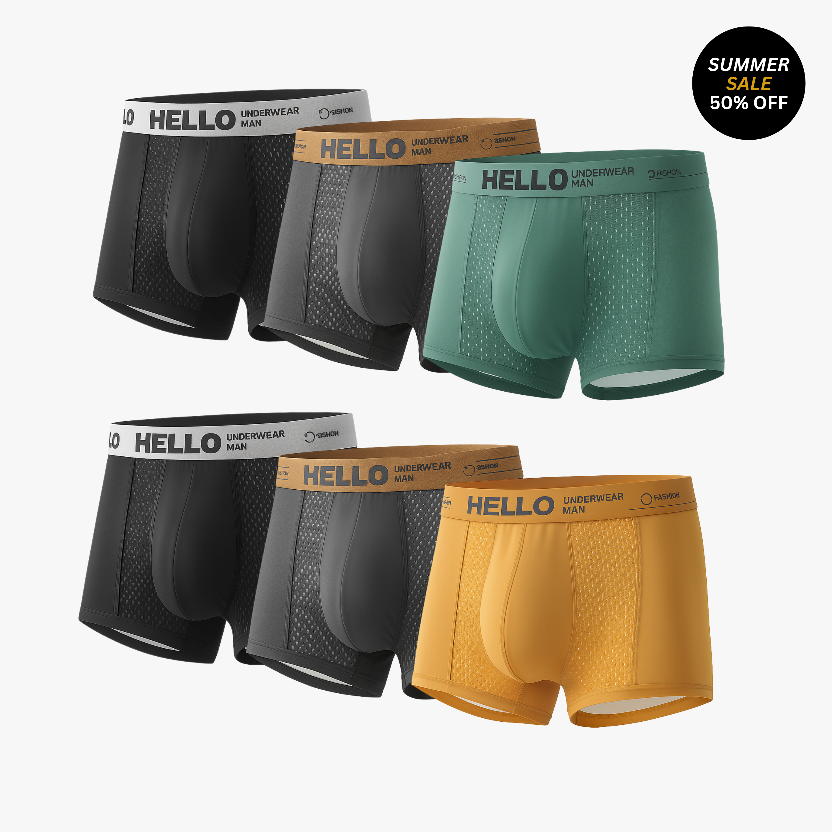 Hello Mesh Comfort 6-Pack